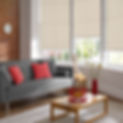 Palette roller blind in vanilla colour in living room