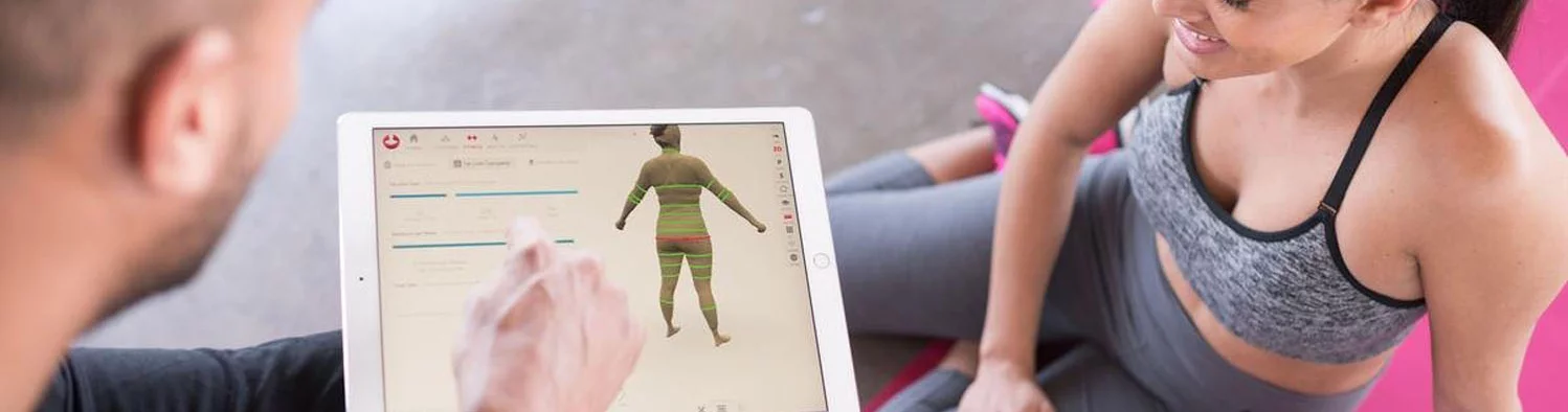 3d body image on tablet