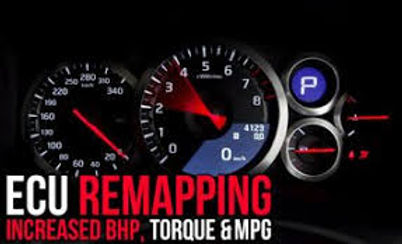 ECU Remapping graphic with dashboard dials