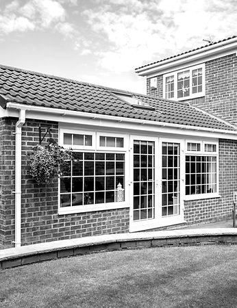 Extension with new upvc windows and door
