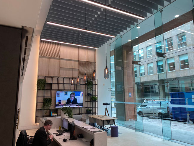 New lighting in the Optima building