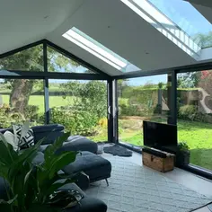 glass- conservatory with house plants