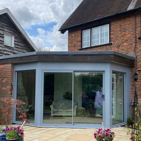 Grey or blue conservatory