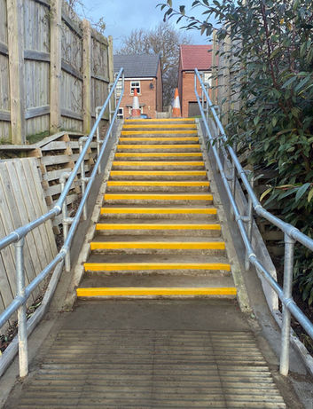 After steps having been painted