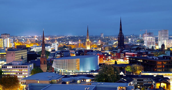 Coventry skyline illustrating wide reach of Lewis Taxi's lost property service.