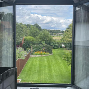 Open patio doors