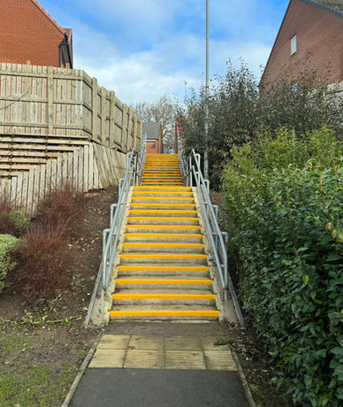 Steps painted as part of adoption project