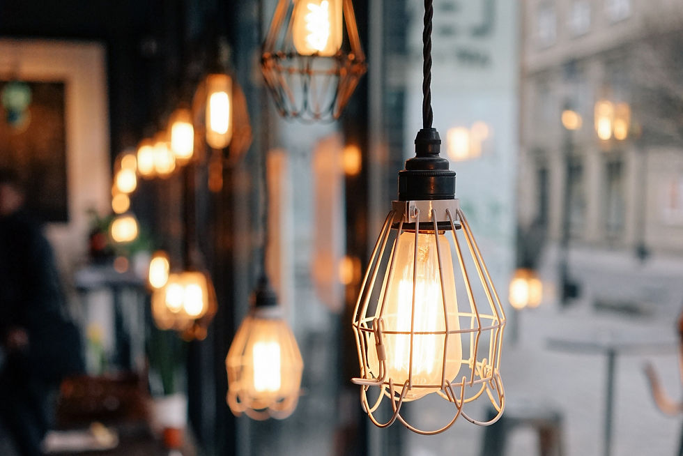 Cage lamps in a home