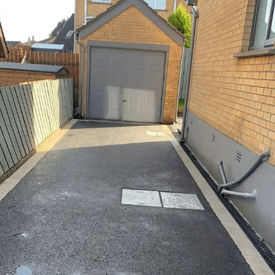 new asphalt driveway