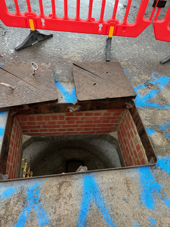 Removing the drain cover at Northumbrian water checks project