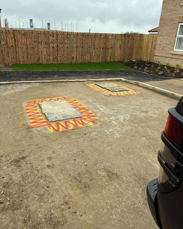 Drains marked before work is carried out