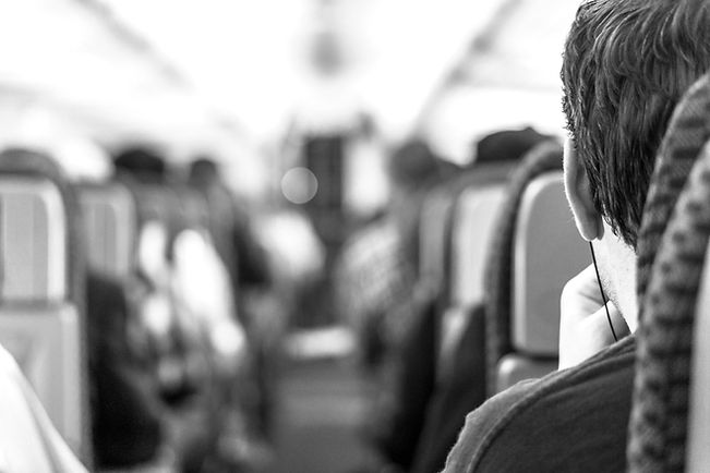 people travelling on a bus