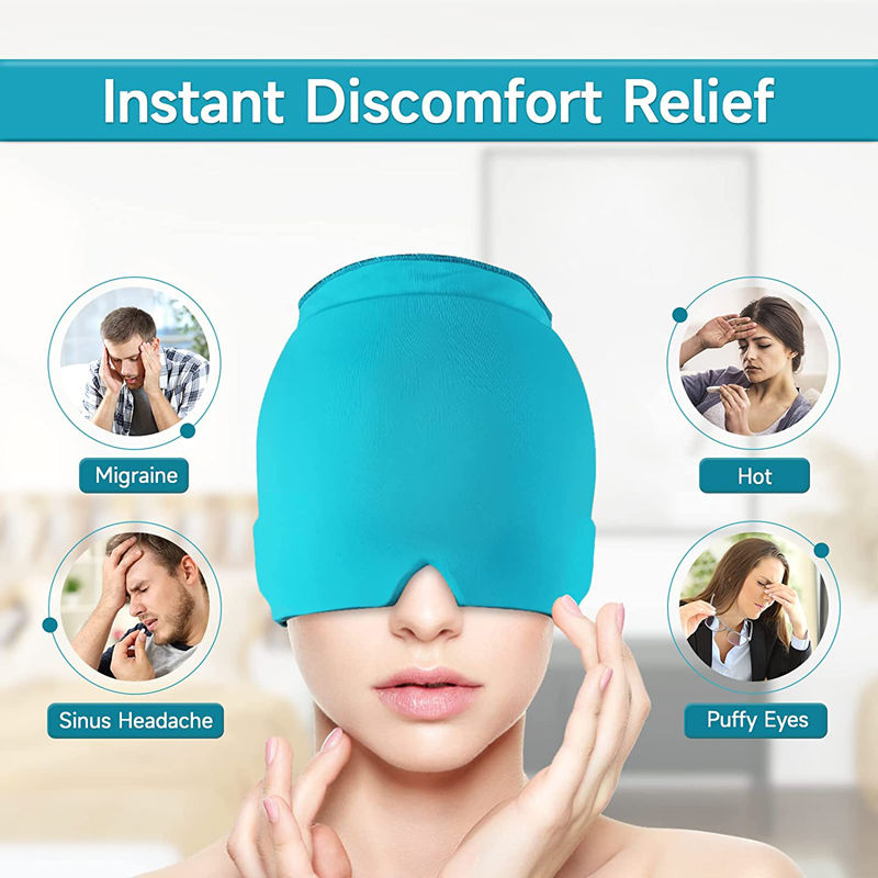 Miniature : 💙Bonnet Termo-Confort Tension Stress douleur Cérébrale /cou  Gel Hot/Cold