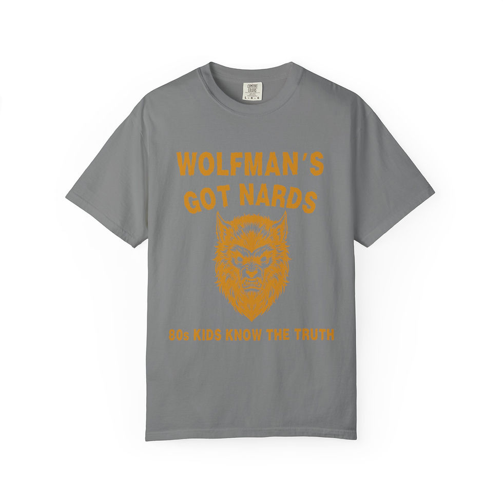 Thumbnail: Wolfman's Got Nards Unisex Halloween T-shirt, 1980s Nostalgia Funny Movie Tee