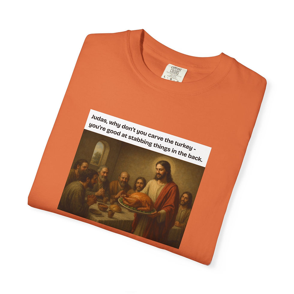 Thumbnail: The Last Supper Thanksgiving Meme Edition Unisex Parody Thanksgiving T-shirt
