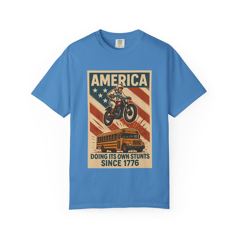 Thumbnail: American Stuntman Unisex Fourth of July Party T-Shirt
