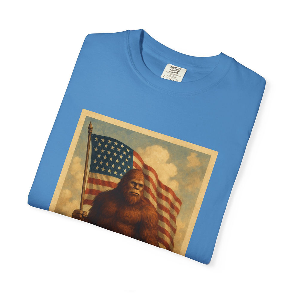 Thumbnail: Bigfoot Freedom Found Patriotic Unisex 4th of July Party T-Shirt
