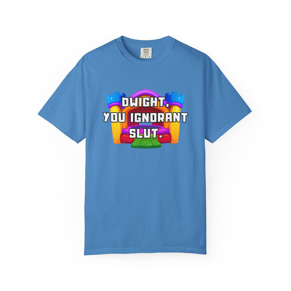 Thumbnail: Dwight You Ignorant Slut Bouncy Castle Funny Unisex T-shirt