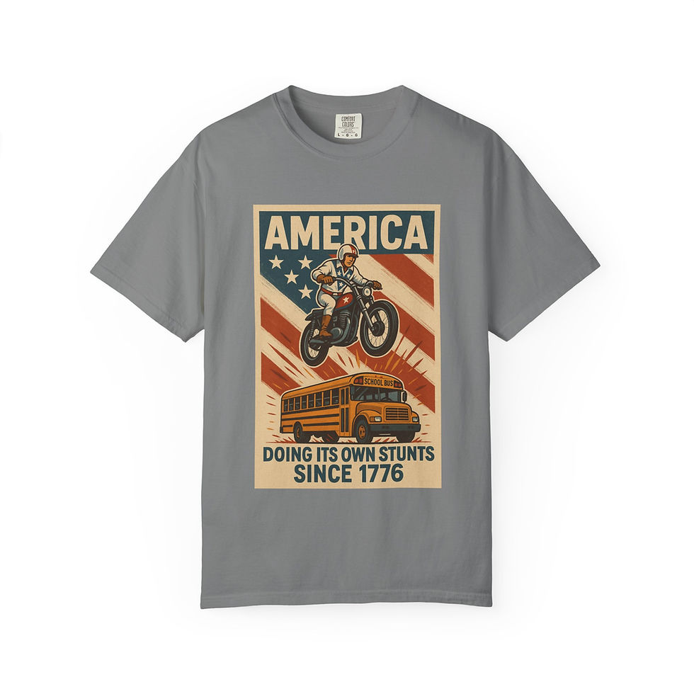 Thumbnail: American Stuntman Unisex Fourth of July Party T-Shirt