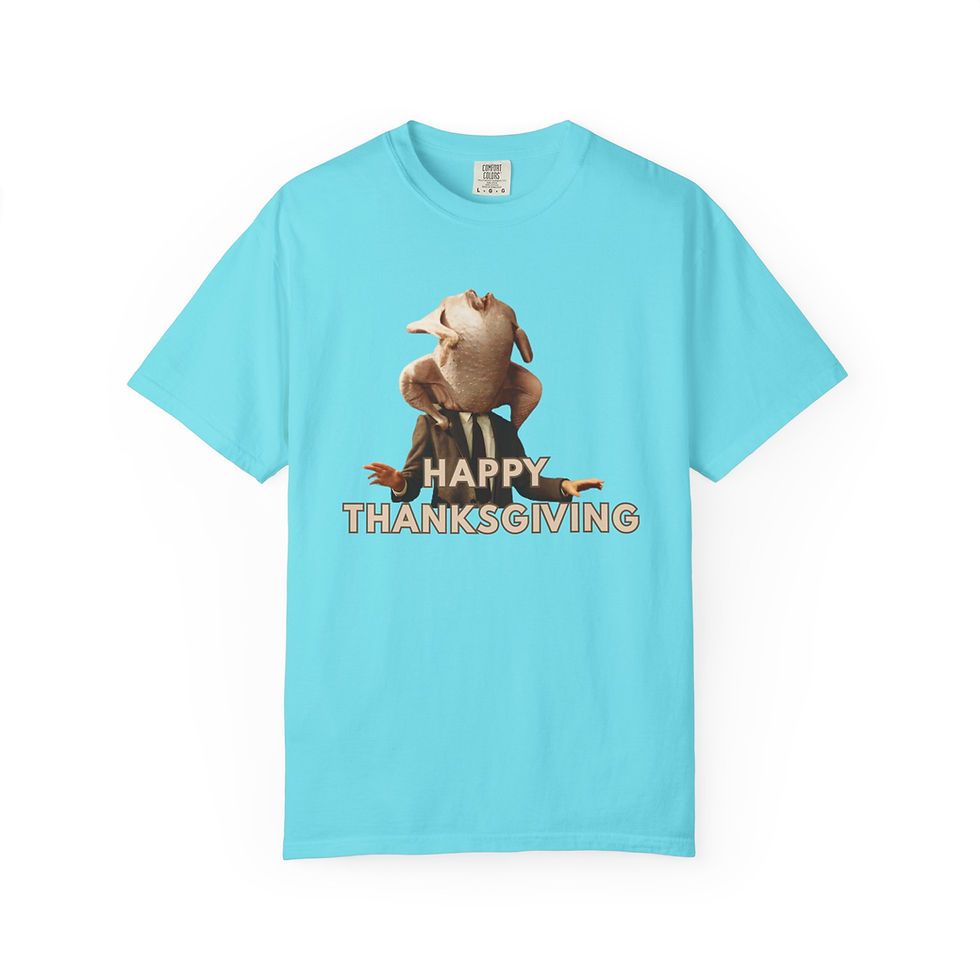 Thumbnail: Mr. Bean With Turkey on Head, Happy Thanksgiving Funny T-shirt