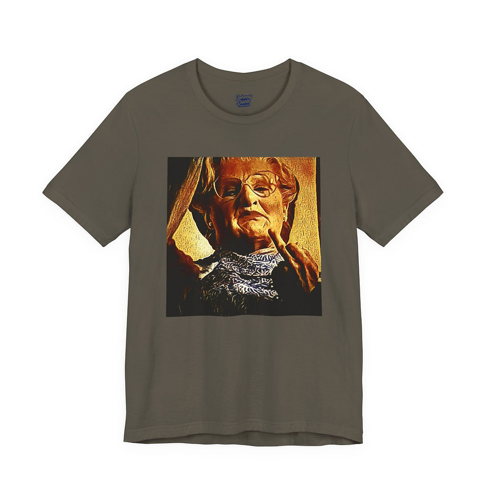 Thumbnail: Ms. Doubtfire Middle Finger Funny Meme Unisex T-Shirt