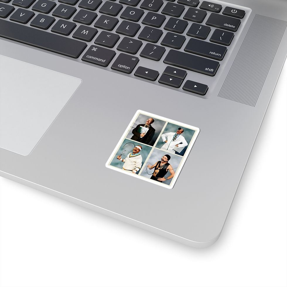 Thumbnail: Tobias Funke Headshots Collage Funny Kiss Cut Sticker