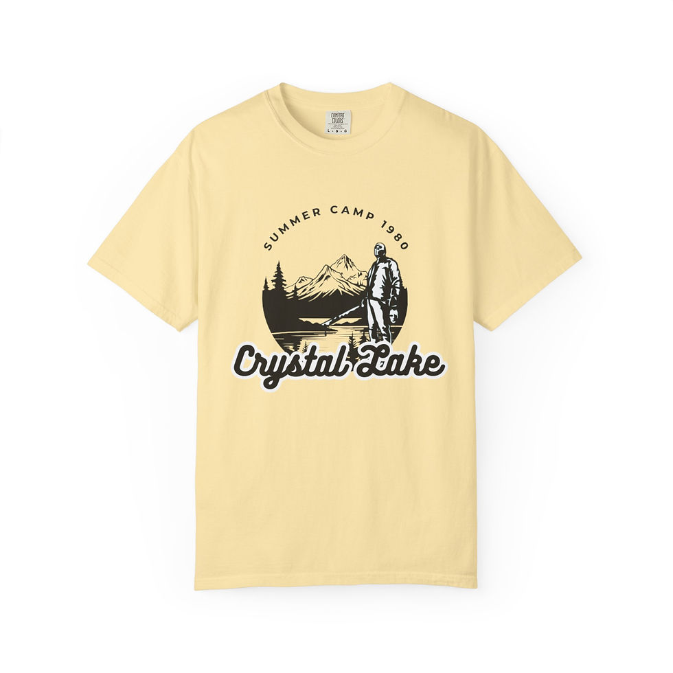 Thumbnail: Camp Crystal Lake Unisex Halloween T-shirt, Horror Fan Gift, Funny Halloween Tee