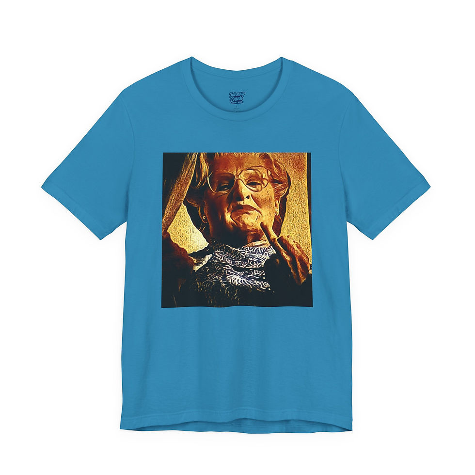 Thumbnail: Ms. Doubtfire Middle Finger Funny Meme Unisex T-Shirt