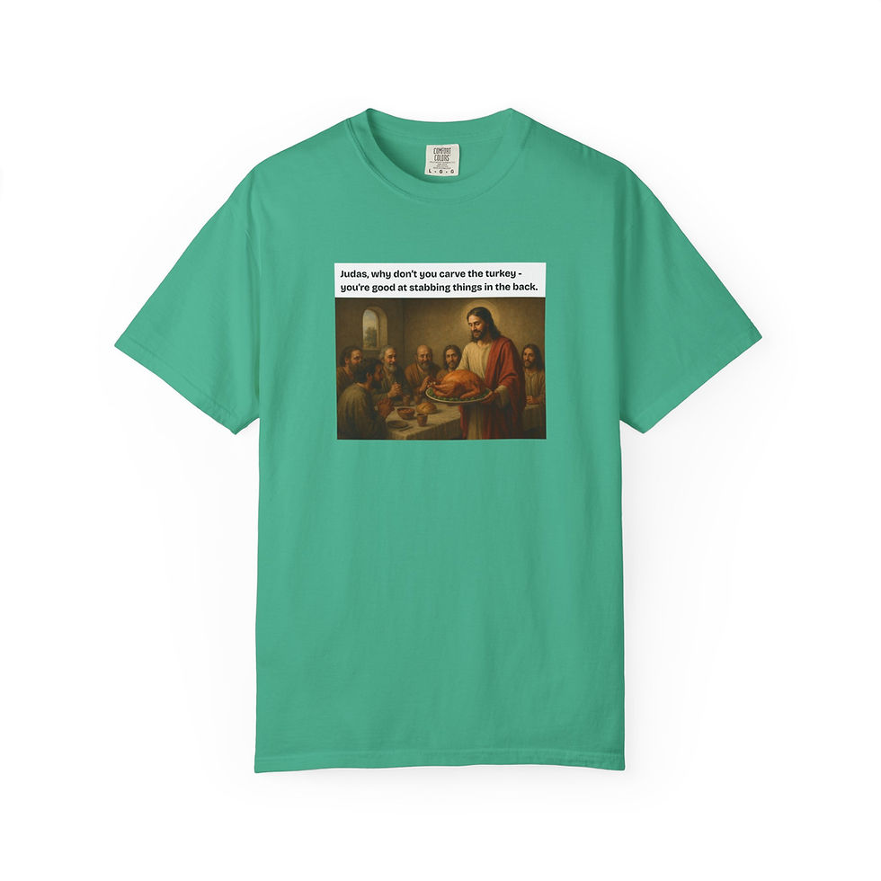 Thumbnail: The Last Supper Thanksgiving Meme Edition Unisex Parody Thanksgiving T-shirt