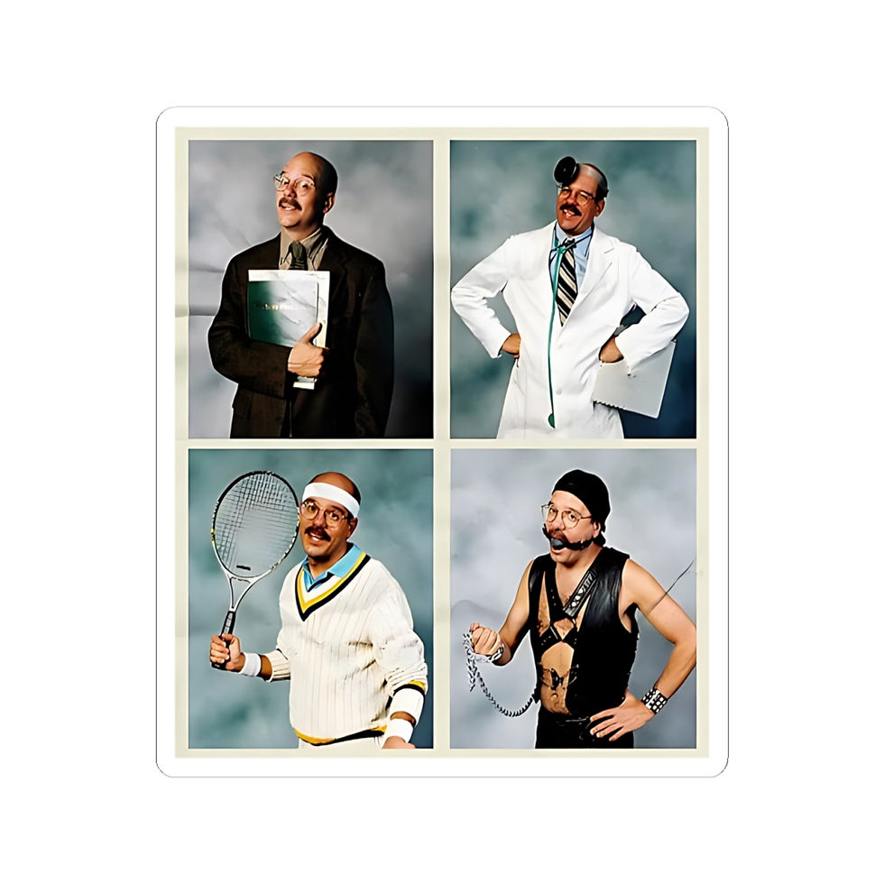 Thumbnail: Tobias Funke Headshots Collage Funny Kiss Cut Sticker