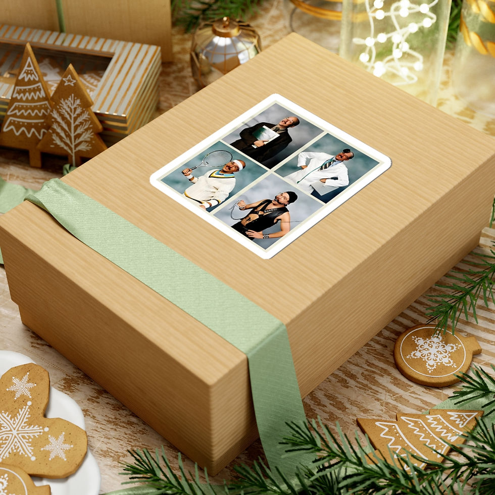 Thumbnail: Tobias Funke Headshots Collage Funny Kiss Cut Sticker