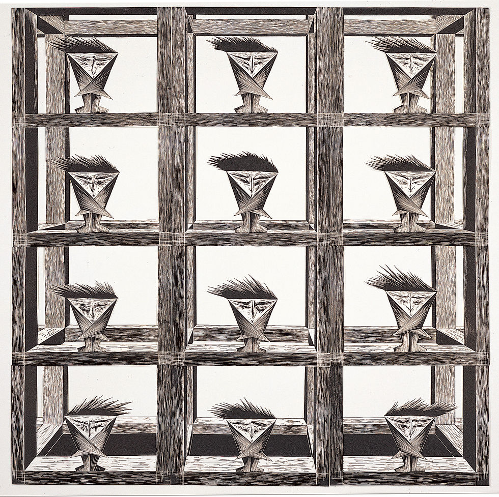 APT 179x179cm Linocut 2005