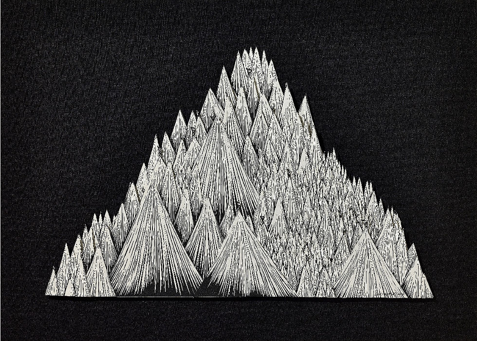 Mountain 37.5x53cm Paper Sculpture 2013 (1)