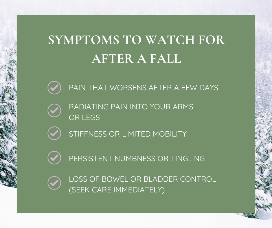 Symptoms to Watch For After a Fall - Spine Colorado