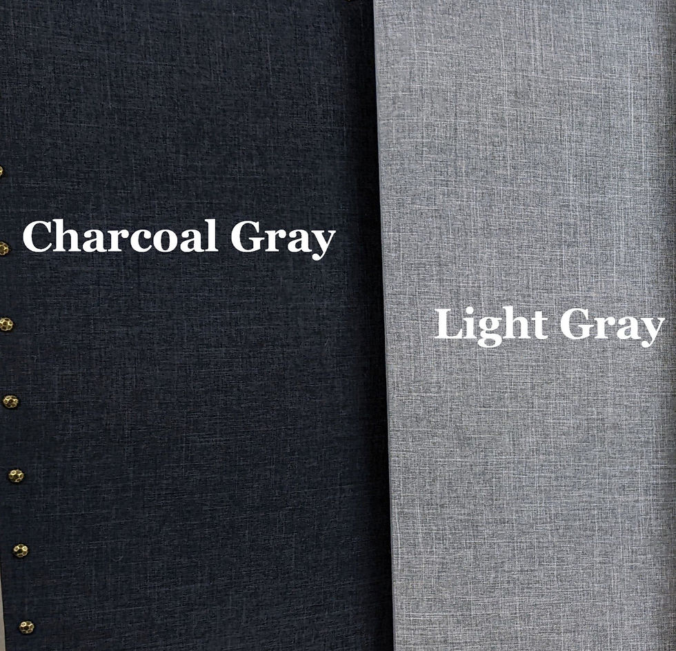 Thumbnail: 24 Travel Display Magnet Board with your choice of fabric colors. Charcoal gray, light gray, navy blue, black and red. The photo shows the magnet board used to display photos and travel magnets