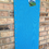 Thumbnail: Sleek Modern Turquoise Burlap Magnetic Bulletin Board  14" x30"