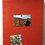 Thumbnail: RUSTIC Orange Burlap Magnetic Bulletin Board, 14" x 30"