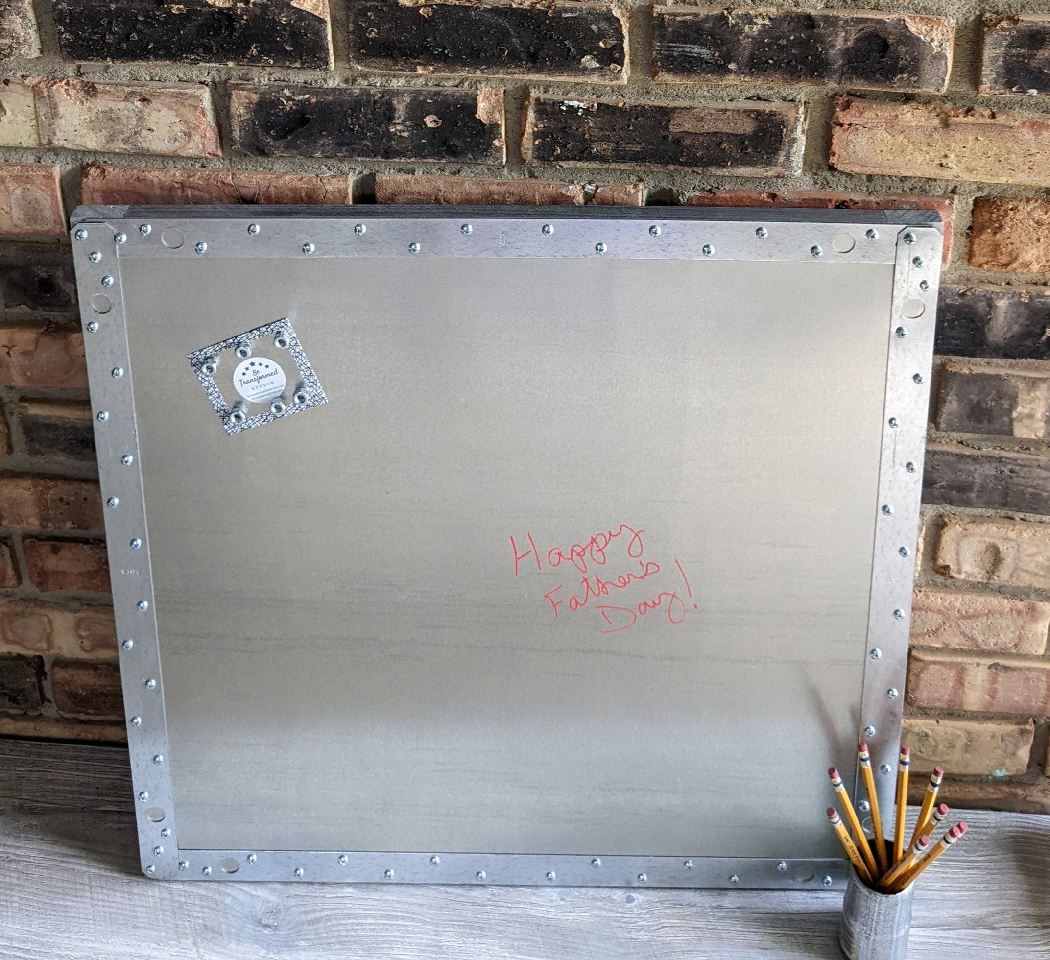 2' x 2' Industrial Steel Magnetic Board, Travel Magnet Display Board