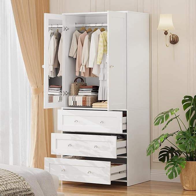 Thumbnail: 71" Clothing Storage Cabinet with Hanging Rod