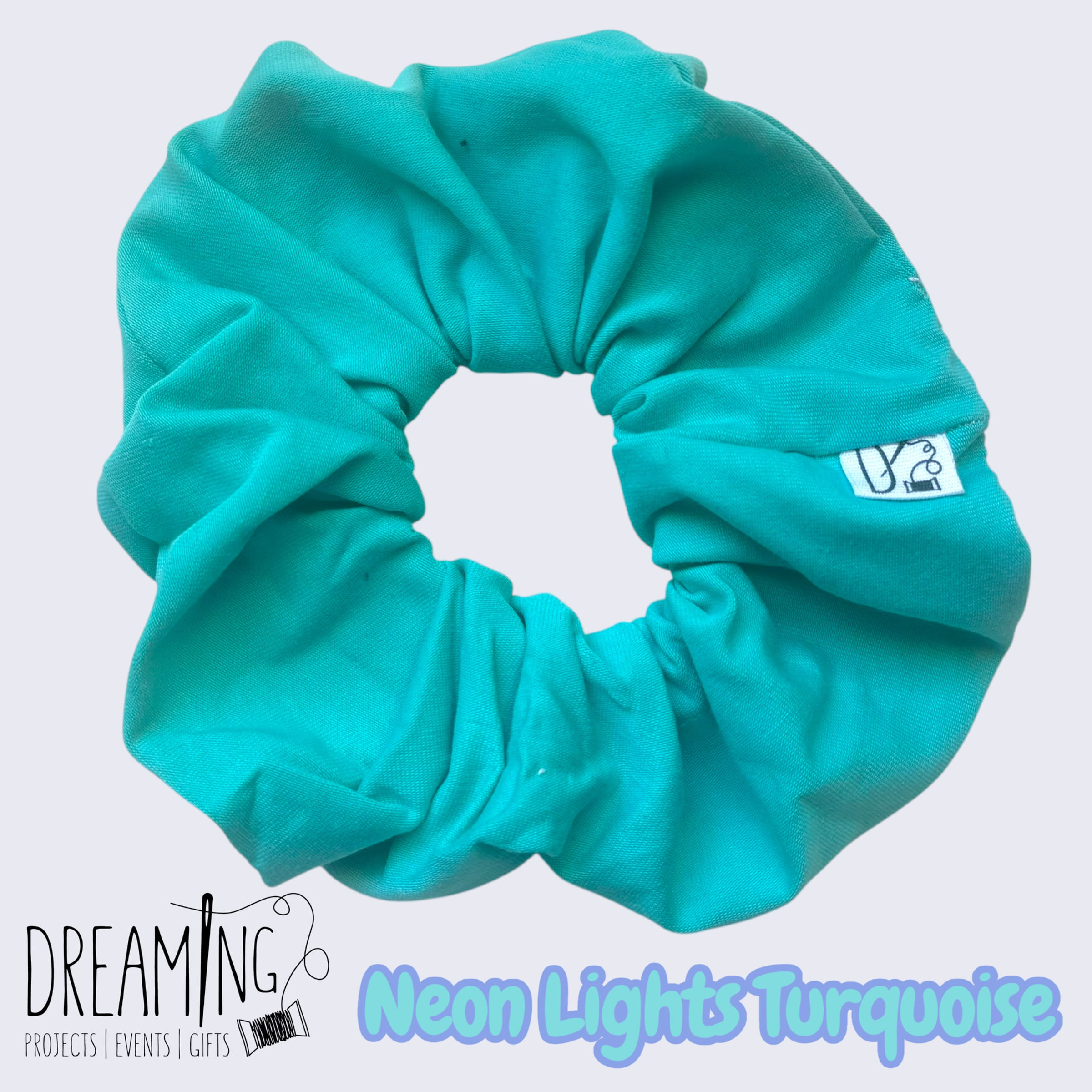 Scrunchie Neon Lights Turquoise