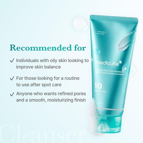 Миниатюра: Medicube Azelaic Acid Niacinamide Deep Clean Foam Cleanser, 120g