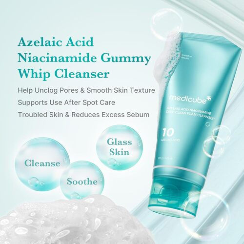 Миниатюра: Medicube Azelaic Acid Niacinamide Deep Clean Foam Cleanser, 120g