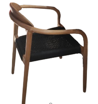 Teak wood dining chair handmade in Bali, Indonesia