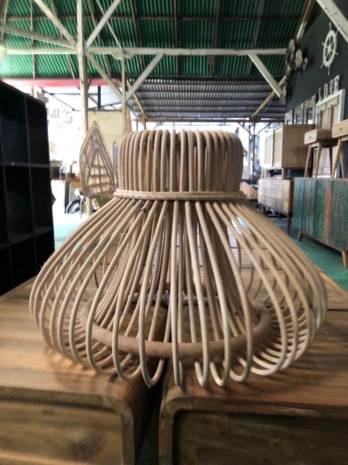 Big Rattan Hanging Lamp