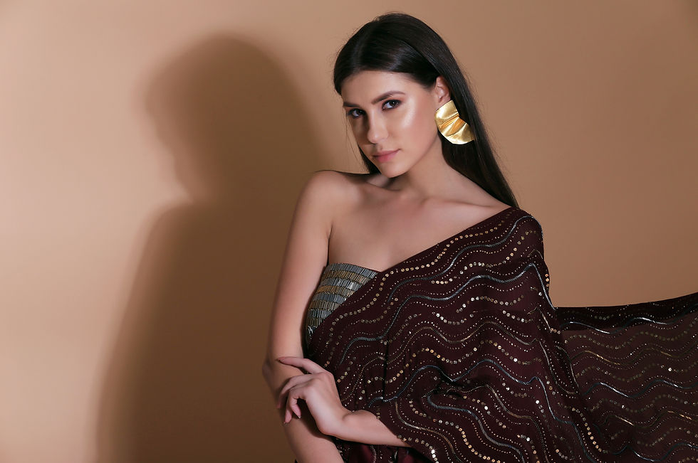 Thumbnail: Drape Metal Work Sari