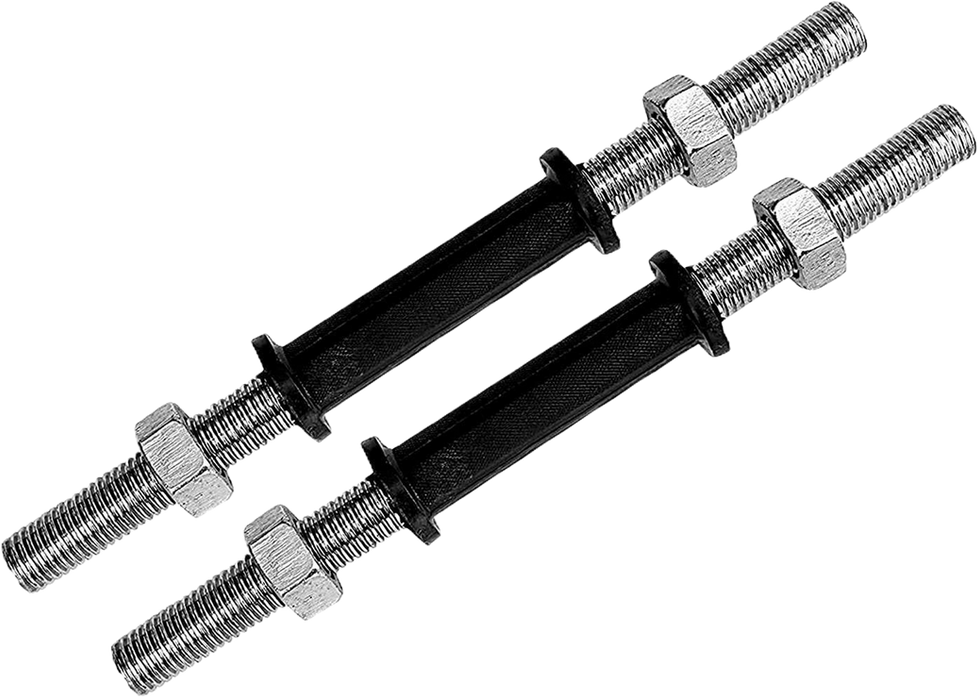 14 Inch Dumbbell Rod Pair in Siliguri | Chrome Dumbbell Handles with Lock Nuts Bharat Fitness