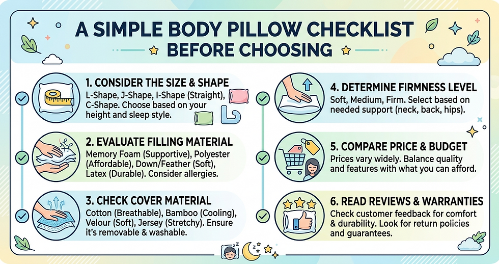 A Simple Body Pillow Checklist Before Choosing