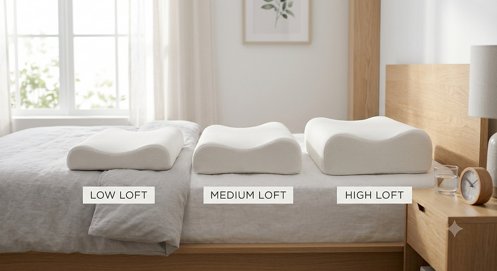 Different pillow heights for side sleepers