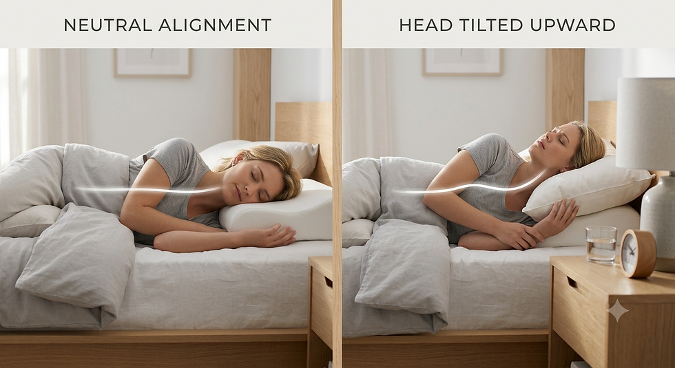 Correct and incorrect pillow height