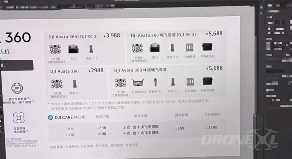 Preise für die DJI Avata 360 FPV Drohne 